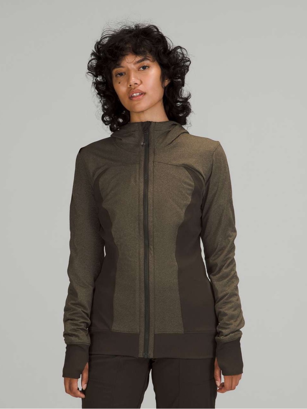 lululemon athletica Hooded Zip Jacket - Olive